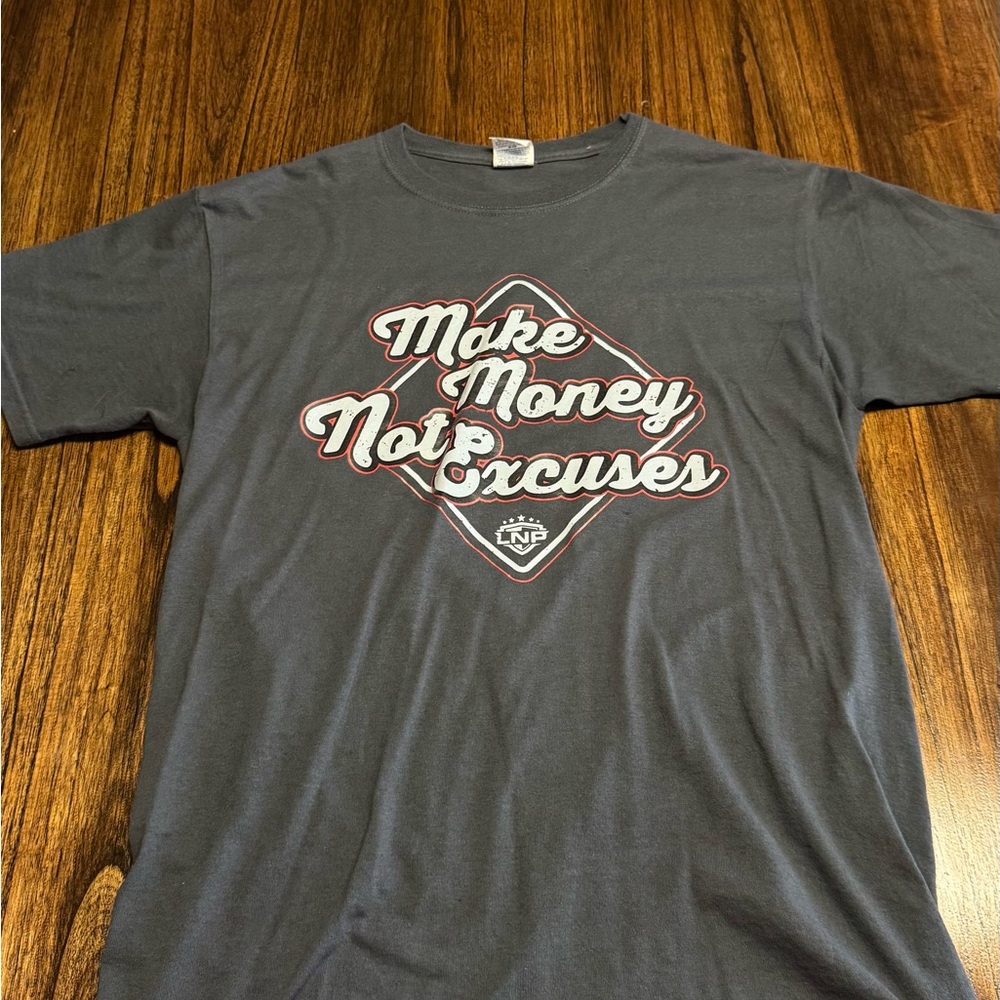 Charcoal Graphic Tee with Motivational Print